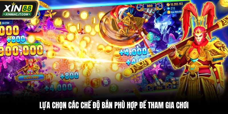 Lựa chọn các chế độ bắn phù hợp để tham gia chơi