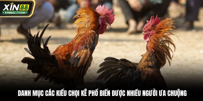 Danh mục các kiểu chọi kê phổ biến được nhiều người ưa chuộng